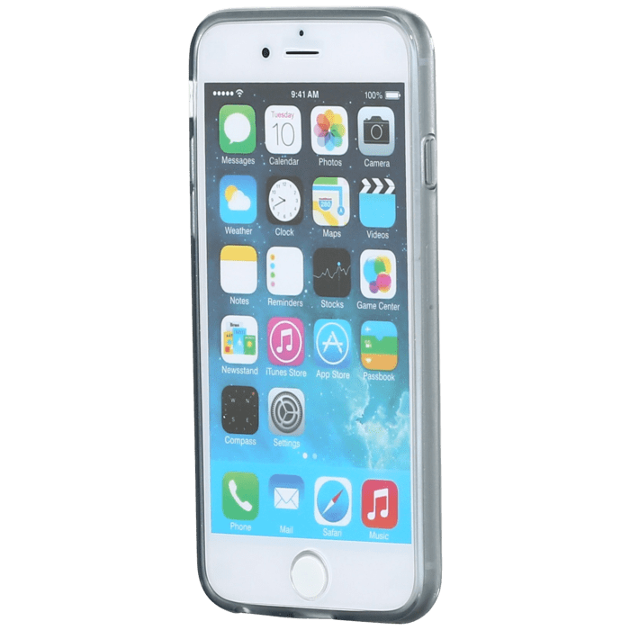 Coque slim transparente pour Apple iPhone 6/6s, Noir