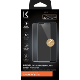 Protection d'écran premium en verre trempé pour Xiaomi Mi 8 Lite, Transparent