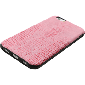 Coque pour Apple iPhone 6/6s, motif croco, Corail