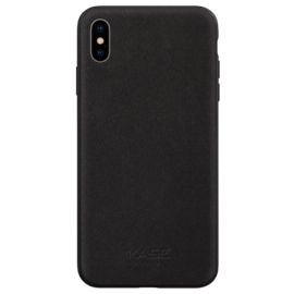 Coque en Suède Alcantara pour Apple iPhone XS Max, Noir Minuit