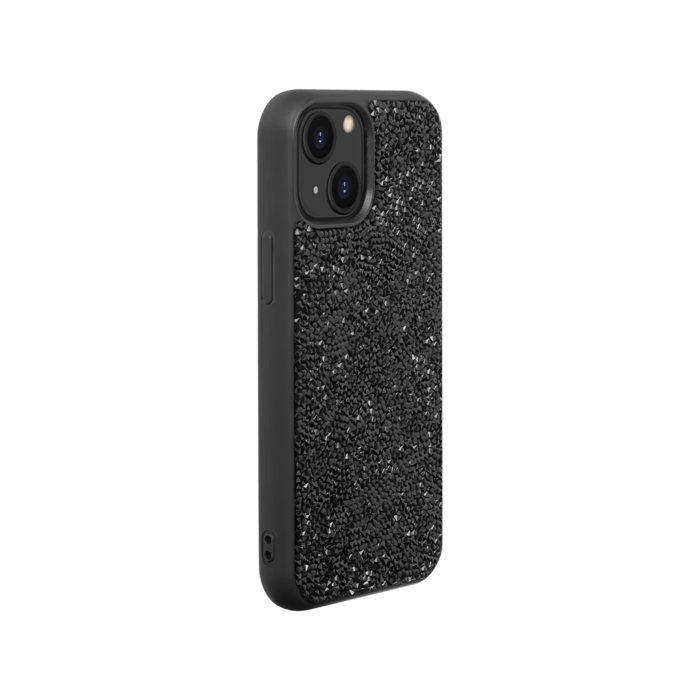 Coque Bling Strass pour Apple iPhone 13 mini, Noir Minuit