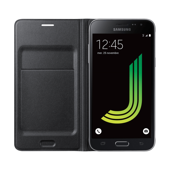 Flip Wallet noir pour Samsung Galaxy J3