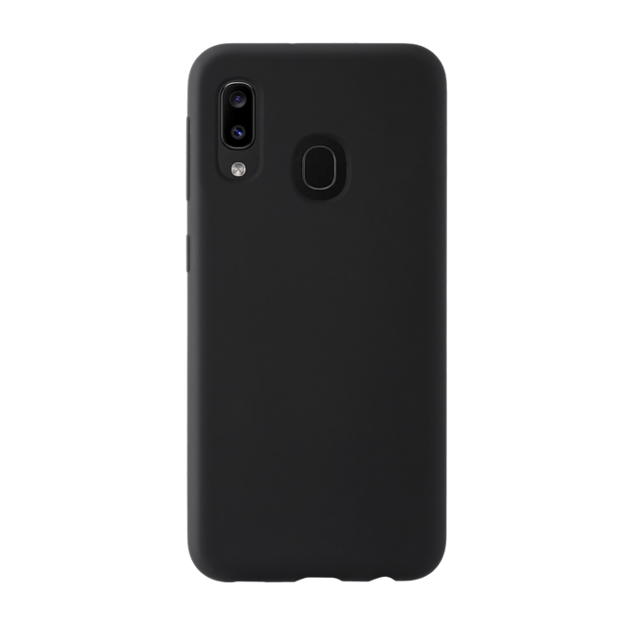 Coque en Gel de Silicone Doux pour Samsung Galaxy A20e, Noir satin