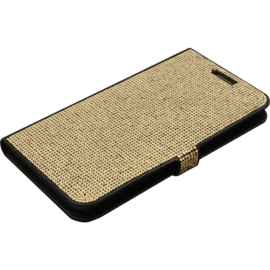 Coque clapet pour Samsung Galaxy Note 5, Strass Dor&eacute;