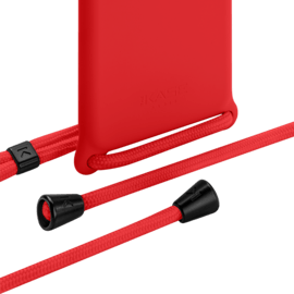 Coque en gel de silicone doux en bandouli&egrave;re pour Apple iPhone 11, Rouge Ardent