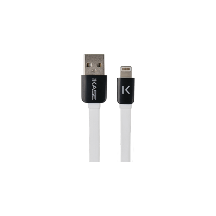 C&acirc;ble Lightning Plat vers USB (1m), Blanc Lumineux