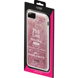 Bling Bling Coque Pailletée Hybride pour Apple iPhone 6/6S/7/8, Pink Lady
