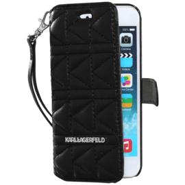 Karl Lagerfeld Coque clapet pour Apple iPhone 6/6s, Kuilted, Noir