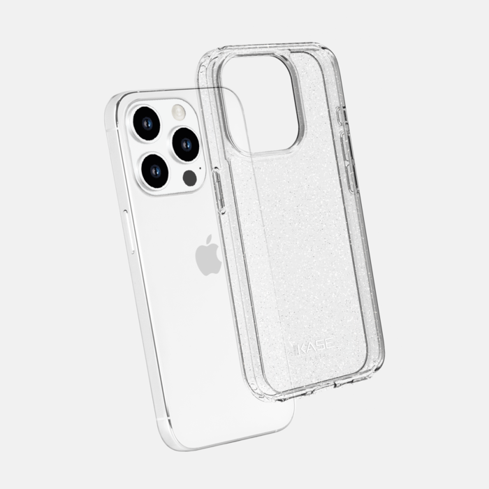 Coque hybride &eacute;tincelante invisible GEN 2.0 83% de plastique recycl&eacute; pour Apple iPhone 15 Pro, Transparente