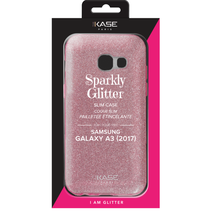 Coque slim pailletée étincelante pour Samsung Galaxy A3 (2017), Or Rose