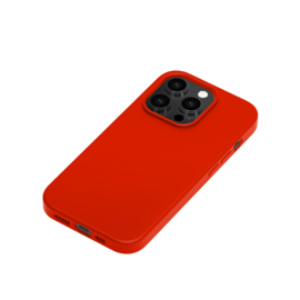 Coque antichoc en gel de silicone doux pour Apple iPhone 14 Pro, Rouge Ardent