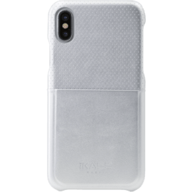 Perforated Ultra Slim Credit Card Case for Apple iPhone X/XS, Silver