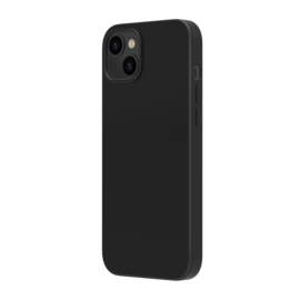 Coque antichoc en gel de silicone doux pour Apple iPhone 14 Plus, Noir satin