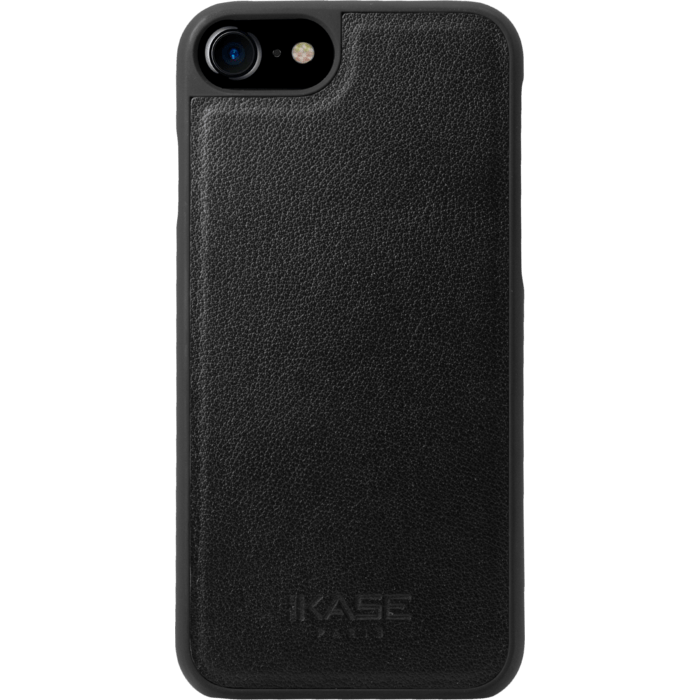 Coque magn&eacute;tique en cuir v&eacute;ritable pour Apple iPhone 6/6s/7/8/SE 2020, Noir