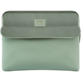 Housse en cuir véritable Saffiano pour MacBook Pro, MacBook Air et MacBook Pro Retina 13 pouces, Vert pastel