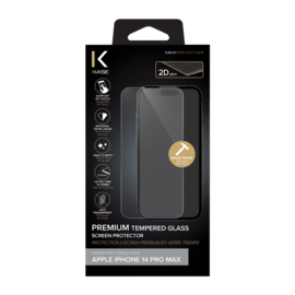 Protecteur d'&eacute;cran en verre tremp&eacute; de qualit&eacute; sup&eacute;rieure pour Apple iPhone 14 Pro Max, transparent