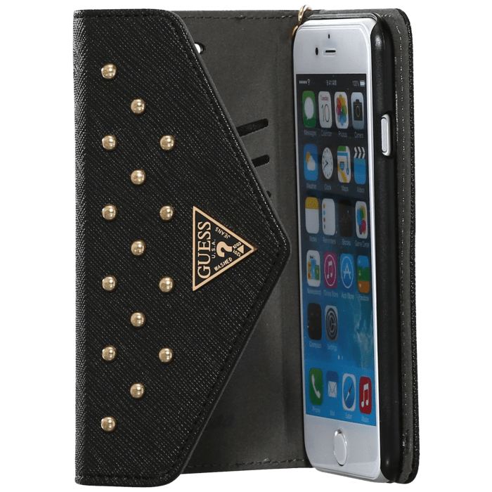 (P) Guess Pochette Clout&eacute;e pour Apple iPhone 6/6s, Noir