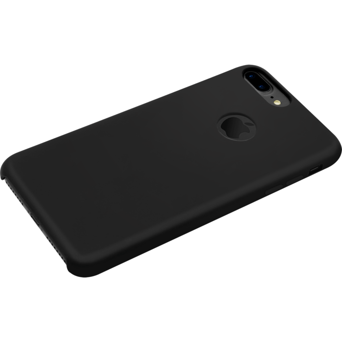Coque en gel de silicone doux pour Apple iPhone 7 Plus, Noir satin