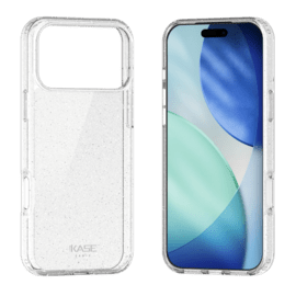 Coque hybride étincelante invisible GEN 2.0 83% de plastique recyclé pour Apple iPhone 17 Pro Max, Transparente
