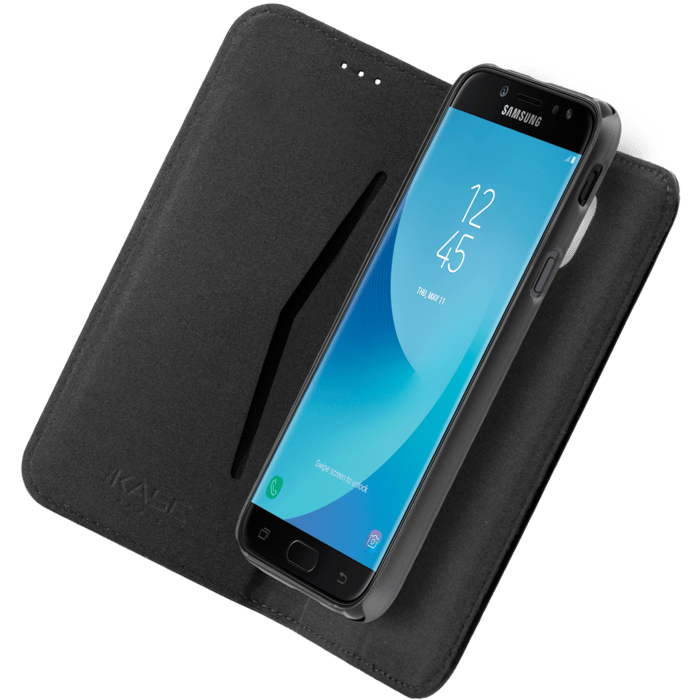 Étui et Coque slim magnétique 2-en-1 pour Samsung Galaxy Galaxy J7 (2017), Noir (v. EU/Asie - J730F/DS & J730FM/DS)