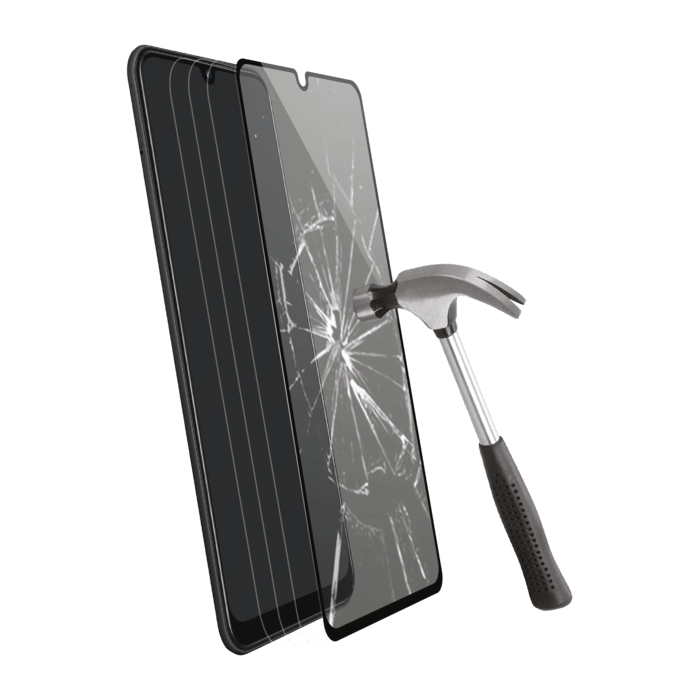 Protection d'écran en verre trempé (100% de surface couverte) pour Samsung Galaxy A42 5G, Noir