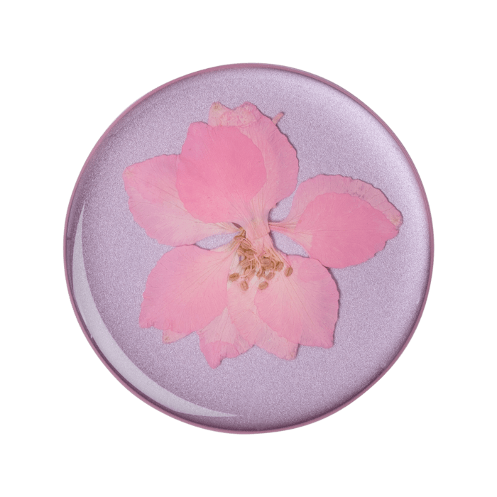 PopSockets PopGrip, Fleur Pressée Delphinium Rose