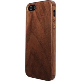 Coque pour Apple iPhone 5/5s/SE, Bois Naturel Walnut Noir