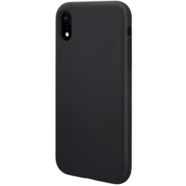 Coque antichoc en gel de silicone doux pour Apple iPhone XR, Noir satin