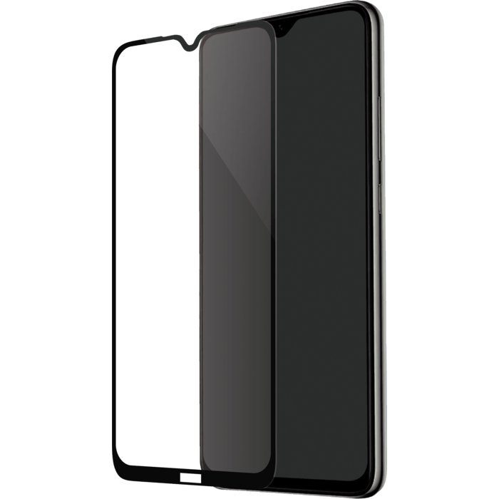 (O) Protection d'écran en verre trempé (100% de surface couverte) pour Xiaomi Redmi Note 8, Noir