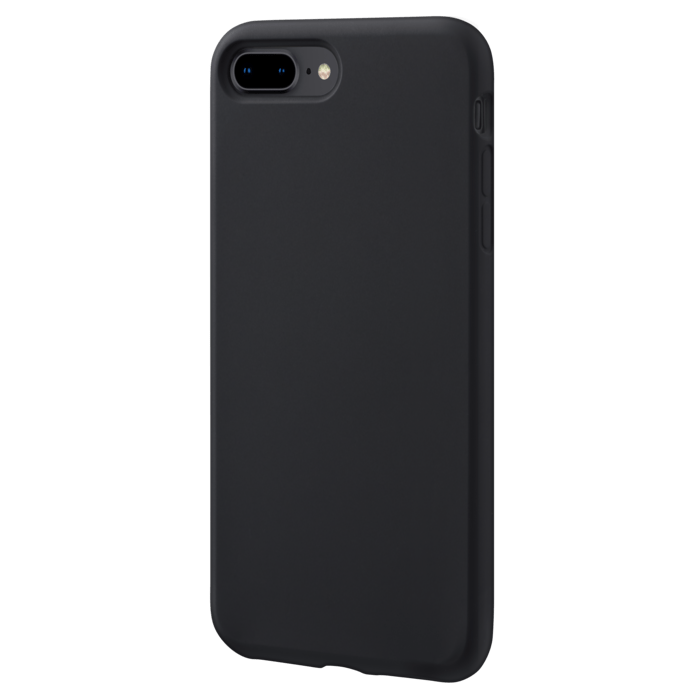 Coque antichoc en gel de silicone doux pour Apple iPhone 7/8 Plus, Noir satin
