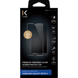 Protection d'&eacute;cran premium en verre tremp&eacute; pour Samsung Galaxy Note 4, Transparent