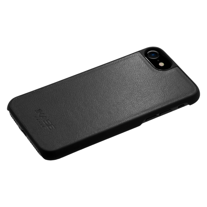 Coque magn&eacute;tique en cuir v&eacute;ritable pour Apple iPhone 6/6s/7/8/SE 2020, Noir