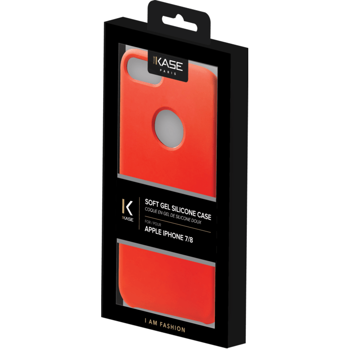 Coque en gel de silicone doux pour Apple iPhone 7/8, Rouge Ardent