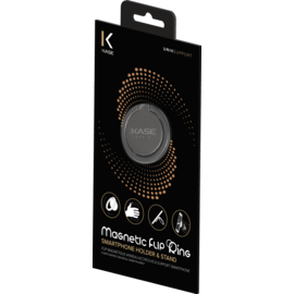 Porta smartphone e supporto magnetico Flip Ring, nero