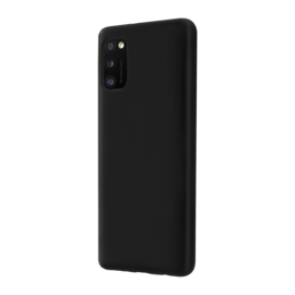 Coque en Gel de Silicone Doux pour Samsung Galaxy A41 2020, Noir satin
