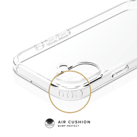 Coque hybride invisible fabriqu&eacute;e &agrave; 83 % de plastique recycl&eacute; pour Apple iPhone 16 Plus, transparente