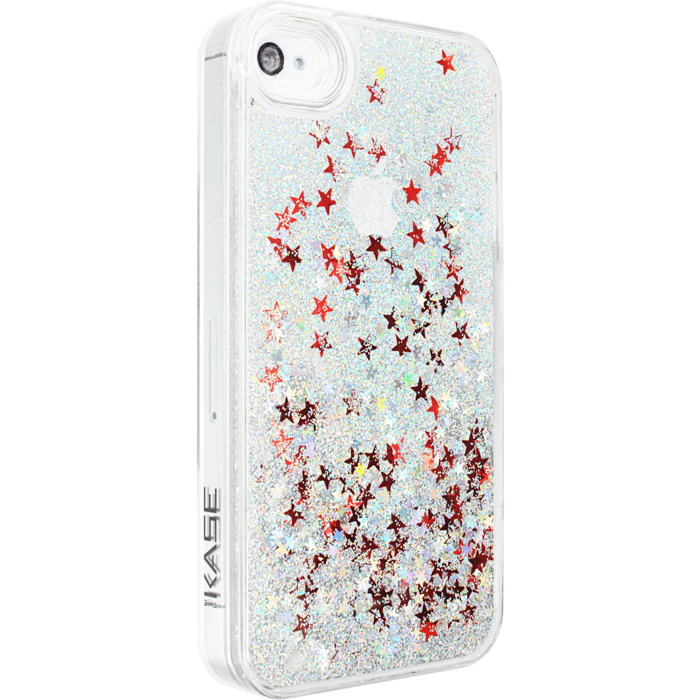 Bling Bling Coque Paillet&eacute;e pour Apple iPhone 4/4s, Etoile Argent&eacute;e