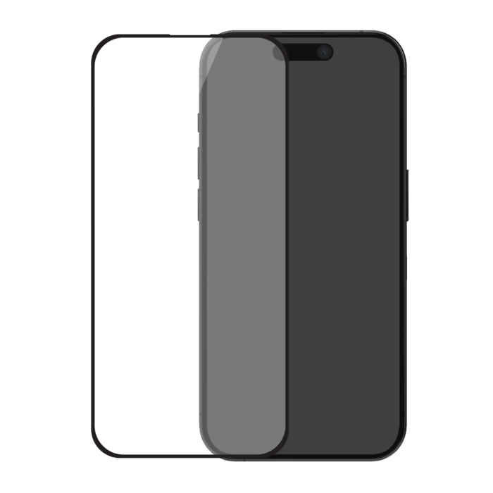 Protection d&rsquo;&eacute;cran antibact&eacute;rienne en verre tremp&eacute; ultra-r&eacute;sistant &agrave; bords incurv&eacute;s (60% verre tremp&eacute; recycl&eacute;) pour Apple iPhone 17 Pro Max, Noir