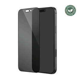 Protection d'&eacute;cran Priv&eacute;e en verre tremp&eacute; (60% verre tremp&eacute; recycl&eacute;) pour Apple iPhone 17, Noir