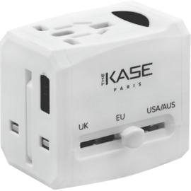 Case Universal Travel Adapter, White Glacier