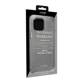 Coque hybride &eacute;tincelante invisible pour iPhone Apple 13 mini, Transparente