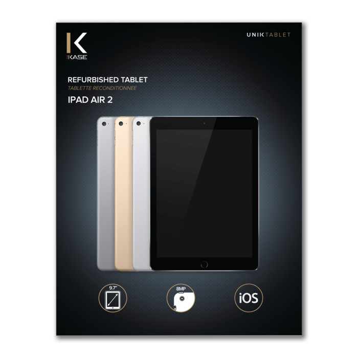 iPad Air 2 reconditionn&eacute; 16 Go, Gris sid&eacute;ral, d&eacute;bloqu&eacute;