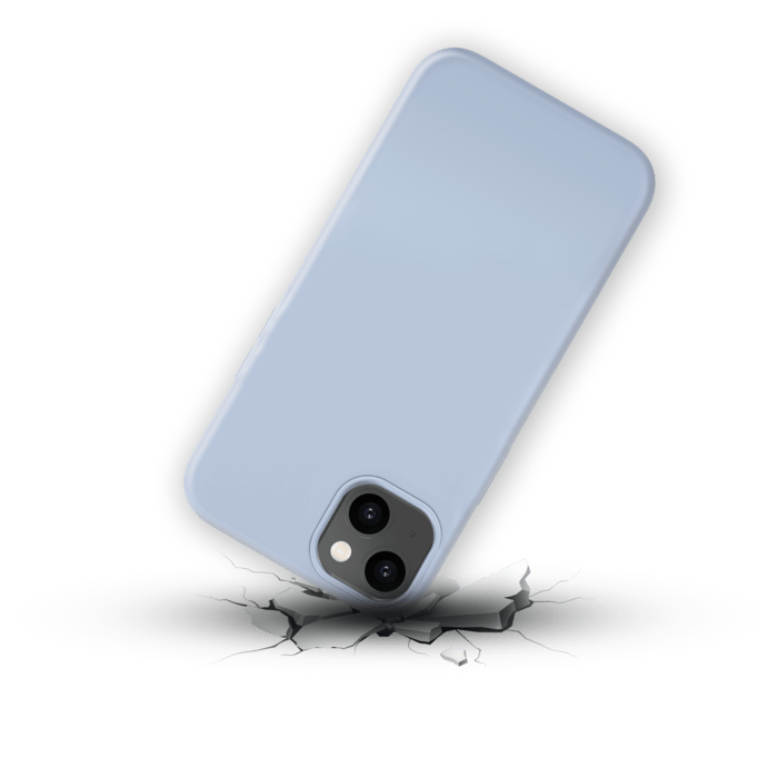 Coque antichoc en gel de silicone doux pour Apple iPhone 14 Plus, Bleu Lilas