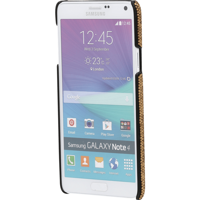 Coque pour Samsung Galaxy Note 4, Strass Dor&eacute;