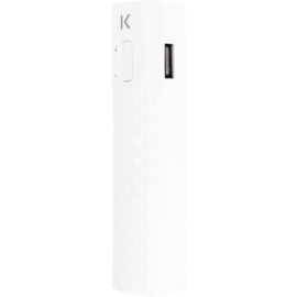 Case Lipstick Power Bank 2600 mAh, White