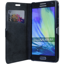 Coque clapet aimantée avec pochette CB pour Samsung Galaxy A5, Noir