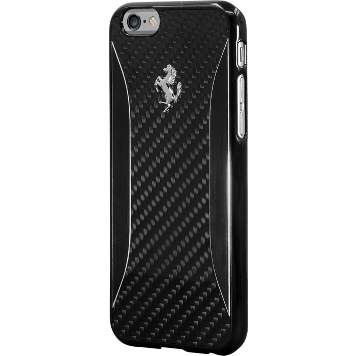Ferrari Experience coque carbone veritable & aluminium pour Apple iPhone 6/6s, Noir