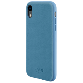 Coque en Su&egrave;de Alcantara pour Apple iPhone XR, Bleu Cr&eacute;puscule