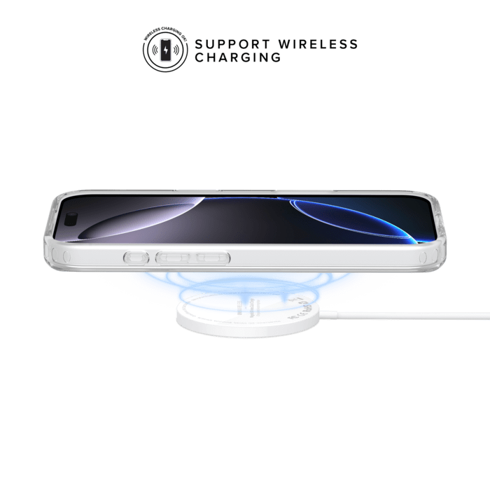 Coque hybride invisible fabriqu&eacute;e &agrave; 83 % de plastique recycl&eacute; pour Apple iPhone 16  Pro, transparente