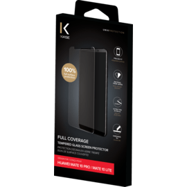 Protection d'&eacute;cran en verre tremp&eacute; (100% de surface couverte) pour Huawei Mate 10 Pro/ Mate 10 Lite, Transparent